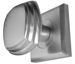 Piazza Mortice Door Knob Satin Chrome On Square Rose