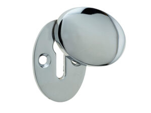 Frelan Hardware Standard Profile Oval Covered Escutcheon, Polished Chrome