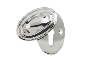 Frelan Hardware Standard Profile Covered Escutcheon (56Mm X 32Mm), Polished Nickel