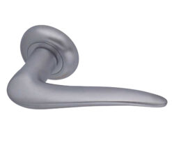 Frelan Hardware Paja Alladin Door Handles On Bevelled Round Rose.