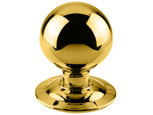 Frelan Hardware Centre Door Knob (75Mm Diameter), Polished Brass