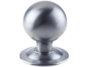 Frelan Hardware Centre Door Knob (75Mm Diameter), Satin Chrome