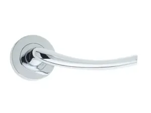 Opal Door Handle On Rose Polished Chrome