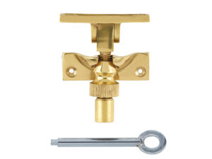 Frelan Hardware Lockable Brighton Sash Window Fastener, Polished Brass