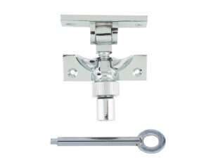 Frelan Hardware Lockable Brighton Sash Window Fastener, Polished Chrome