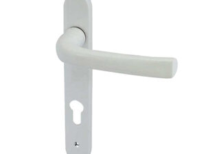 Frelan Hardware Pvcu Lever Door Handles (220Mm Backplate - 92Mm C/C Euro Lock), White