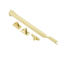 Frelan Hardware Non-Lockable Casement Window Stay (10"), Polished Brass