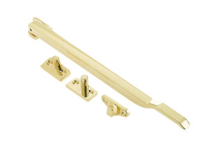 Frelan Hardware Non-Lockable Casement Window Stay (10"), Polished Brass