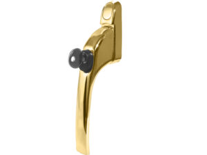 Frelan Hardware Locking Espagnolette Window Fastener, Polished Brass