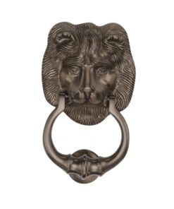 Heritage Brass Lion Head Door Knocker, Matt Bronze