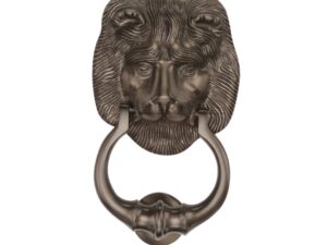 Heritage Brass Lion Head Door Knocker, Matt Bronze