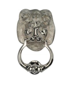 Heritage Brass Lion Head Door Knocker, Polish