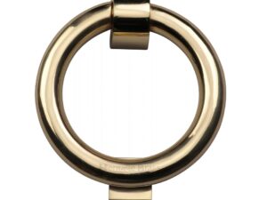 Heritage Brass Ring Door Knocker, Polished Brass