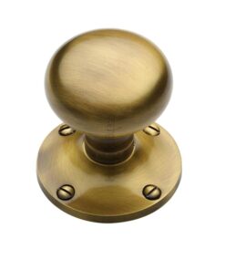 Heritage Brass Kensington Mortice Door Knobs, Antique Brass (Sold In Pairs)