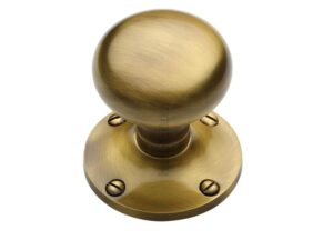 Heritage Brass Kensington Mortice Door Knobs, Antique Brass (Sold In Pairs)