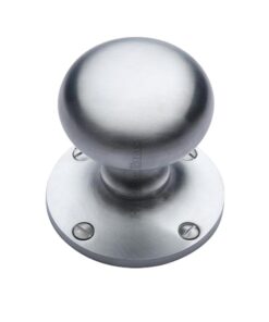 Heritage Brass Kensington Mortice Door Knobs, Satin Chrome (Sold In Pairs)