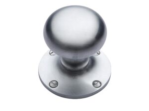 Heritage Brass Kensington Mortice Door Knobs, Satin Chrome (Sold In Pairs)