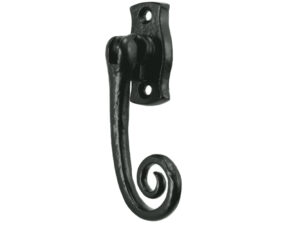 Ludlow Foundries Curly Tail Locking Espagnolette Window Fastener (Left Or Right Hand), Black Antique