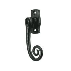 Ludlow Foundries Curly Tail Locking Espagnolette Window Fastener (Left Or Right Hand), Black Antique