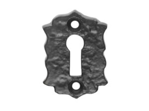 Ludlow Foundries Standard Profile Floral Escutcheon, Black Antique