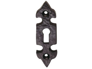 Ludlow Foundries Standard Profile Fleur De Lys Escutcheon, Black Antique