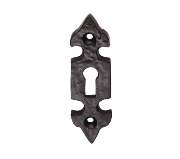 Ludlow Foundries Standard Profile Fleur De Lys Escutcheon, Black Antique