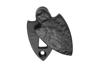 Ludlow Foundries Standard Profile Shield Covered Escutcheon, Black Antique