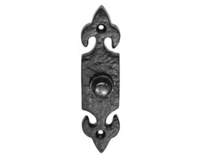 Ludlow Foundries Fleur De Lys Bell Push, Black Antique