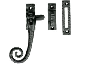 Ludlow Foundries Curly Tail Reversible Casement Window Fastener, Black Antique