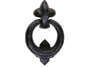 Ludlow Foundries Ring Door Knocker, Black Antique