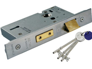 Eurospec Architectural 3 Lever Sash Locks, Silver Or Brass Finish Standard (With Optional Extra Finish Face Plates)