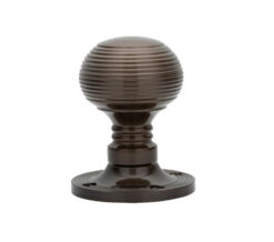 Manital Queen Anne Mortice Door Knob, Dark Bronze (Sold In Pairs)