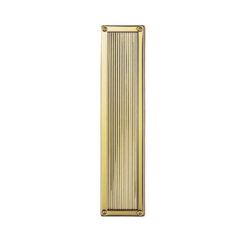 Queen Anne Finger Plate (305Mm X 70Mm), Polished Brass