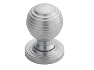 Fingertip Delamain Ringed Cupboard Knob (28Mm Or 35Mm), Satin Chrome