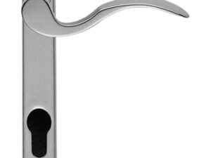 Scroll Narrow Plate, 92Mm C/C, Euro Lock, Polished Chrome Door Handles (Sold In Pairs)