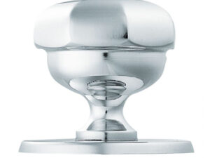 Octagonal Centre Door Knob, Polished Chrome