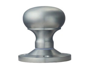 Manital Victorian Mushroom 64Mm Diameter Base Unsprung Mortice Door Knob (Face Fixed), Satin Chrome (Sold In Pairs)