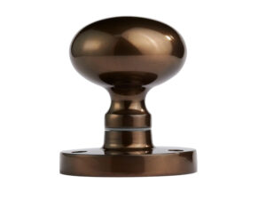 Manital Victorian Mushroom Solid Half Sprung Mortice Door Knob (Face Fixed), Dark Bronze (Sold In Pairs)