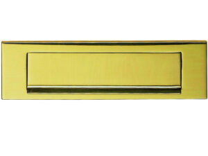 Plain Gravity Flap Letter Plate (270Mm X 72Mm), Polished Brass