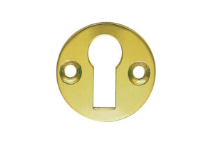 Round Flat Standard Profile Escutcheon (31Mm Diameter), Polished Brass