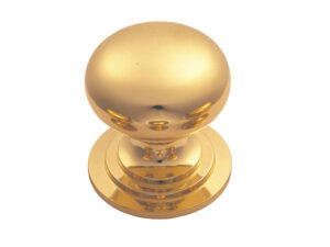 Fingertip Victorian Cupboard Knob (25Mm, 32Mm, 38Mm, 42Mm Or 50Mm), Polished Brass