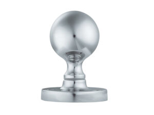 Manital Victorian Ball Mortice Door Knob, Polished Chrome (Sold In Pairs)