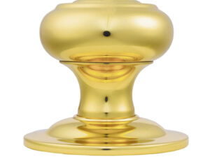 Centre Door Knob, Polished Brass