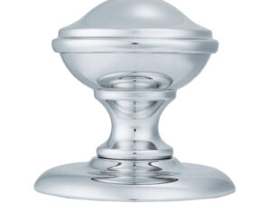 Round Centre Door Knob, Polished Chrome