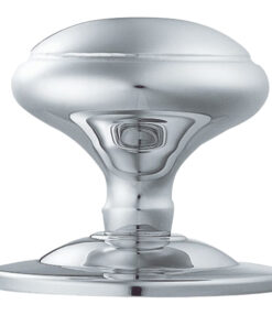 Round Centre Door Knob, Polished Chrome