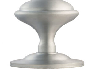 Round Centre Door Knob, Satin Chrome