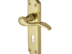 Heritage Brass Verona Polished Brass Door Handles (Sold In Pairs)