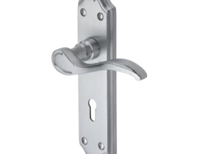 Heritage Brass Verona Satin Chrome Door Handles (Sold In Pairs)