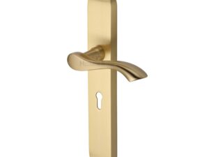 Heritage Brass Algarve Long Satin Brass Door Handles (Sold In Pairs)