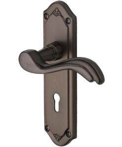 Heritage Brass Lisboa Matt Bronze Door Handles - (Sold In Pairs)